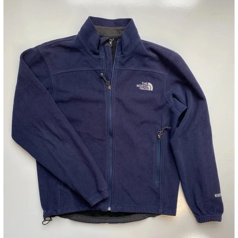 The North Face Windwall‎ 1 Full Zip Fleece Jacket / Navy Blue / Men's Small